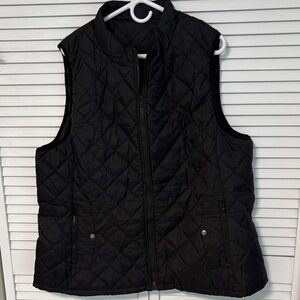 Women’s Quilted Vest. 3XL Black